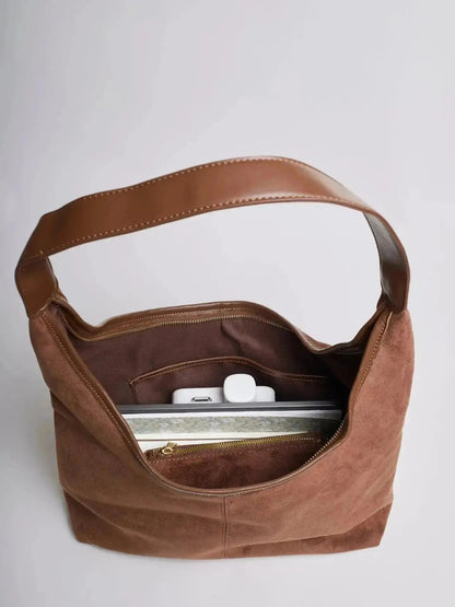 Suede Daily Leather Tote