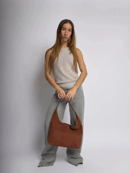 Suede Daily Leather Tote