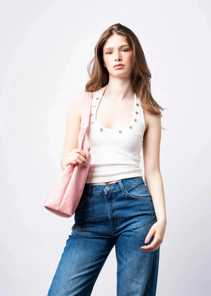 Scarlett Distressed Leather Tote